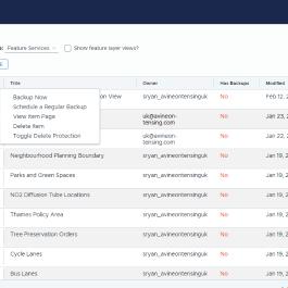 Backup Manager for ArcGIS Online