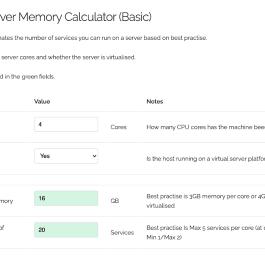 ArcGIS Server Memory Calculator (Basic)