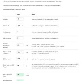 ArcGIS Server Memory Calculator (Advanced)