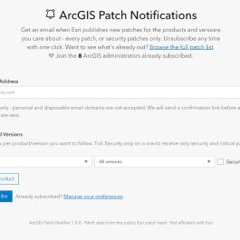 ArcGIS Patch Notifications